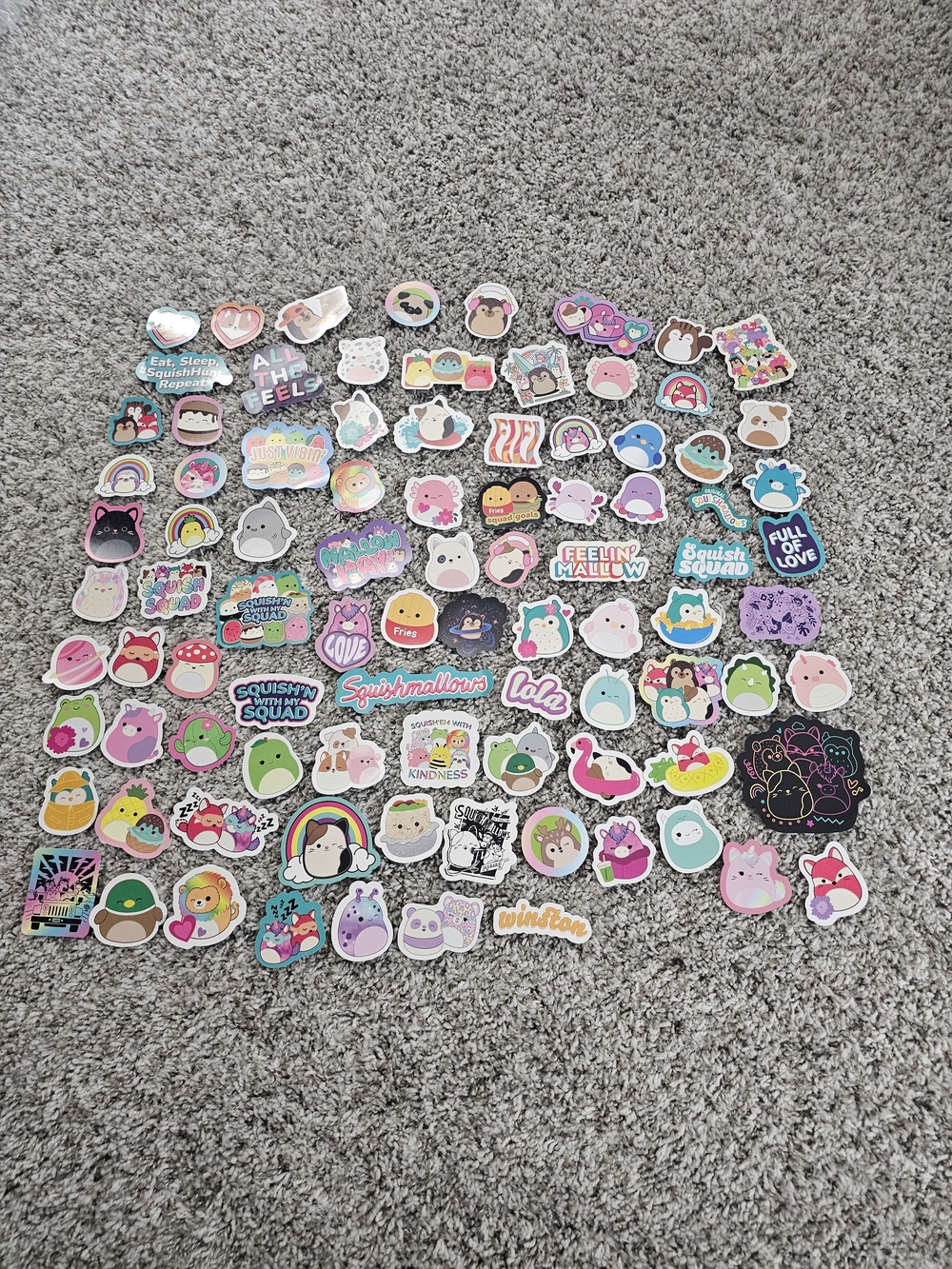 Assorted Squishmallows Sticker Pack - Pink & Multicolor